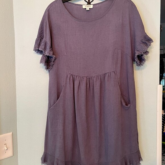 Umgee Linen Casual Dress - Picture 1 of 11